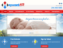 Tablet Screenshot of haywardair.com